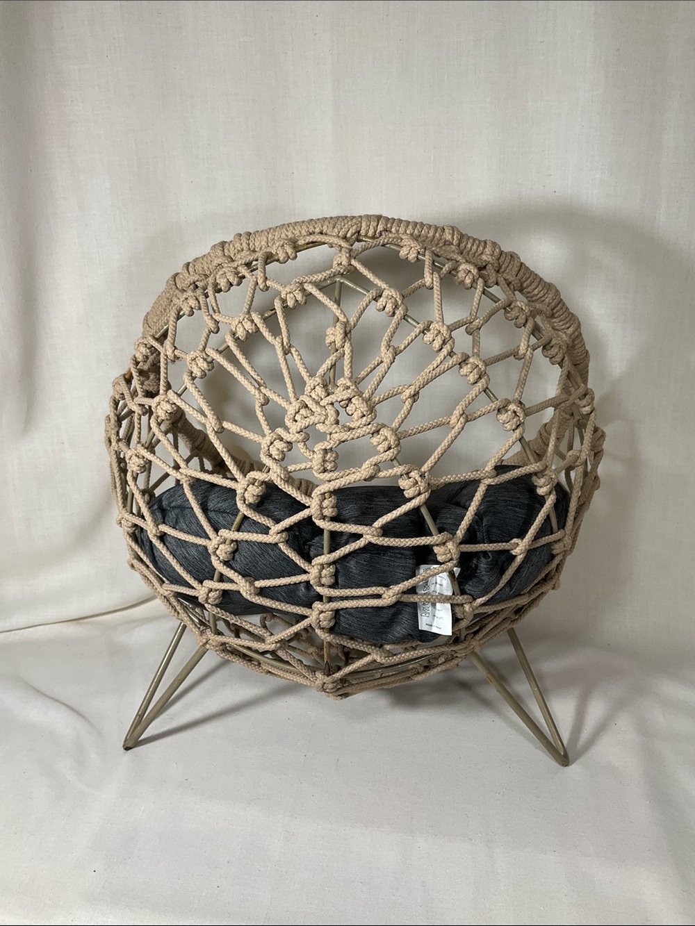 Woven Rope Cat Bed with Cushion - Picture 2 of 16